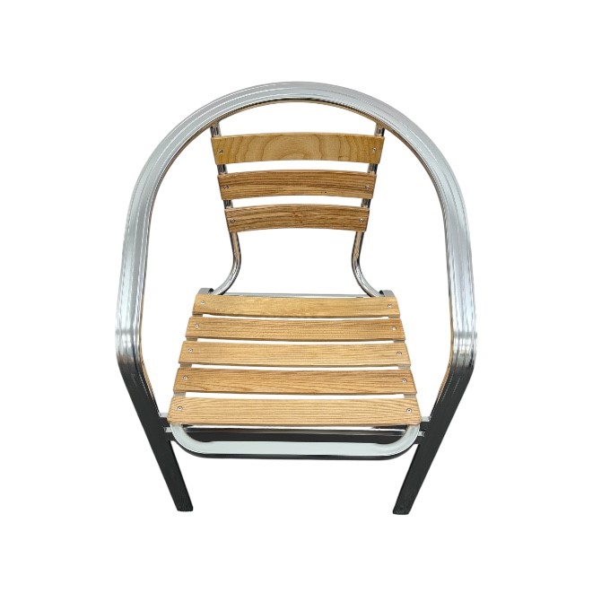 Ash Aluminium Stacking Chair