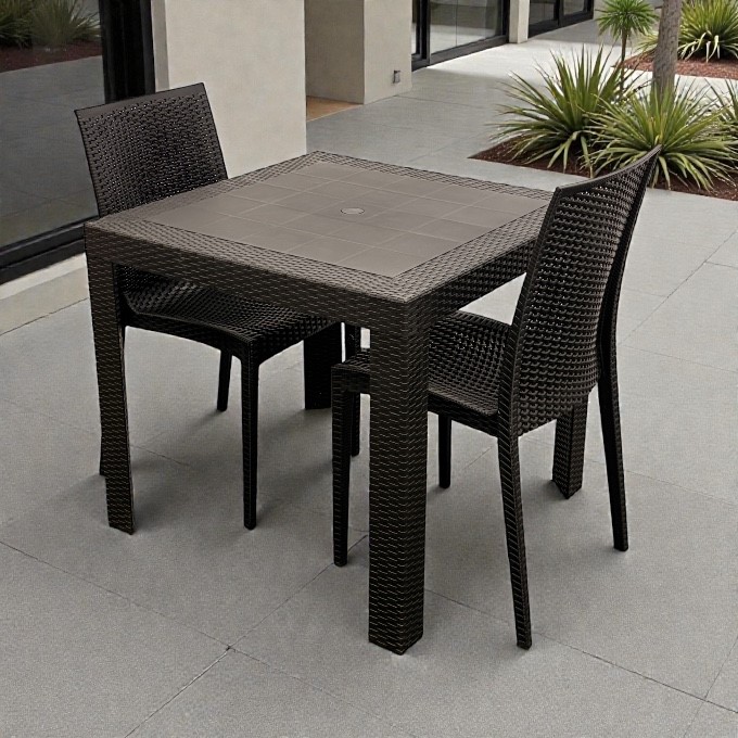 Black Wicker Garden Furniture Set - BE Furniture Sales