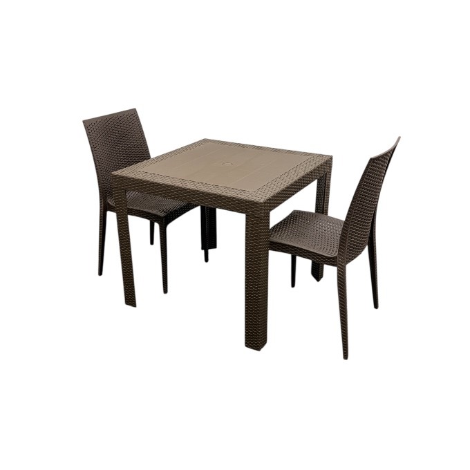 Brown Wicker Garden Furniture Set