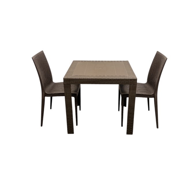 Brown Wicker Garden Furniture Set