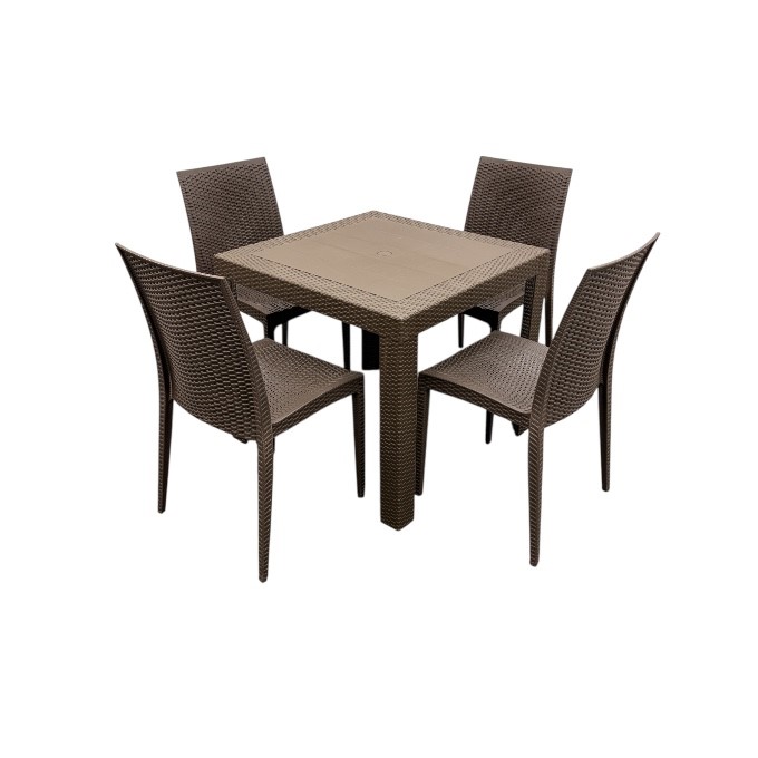 Brown Rattan Garden Furniture Set