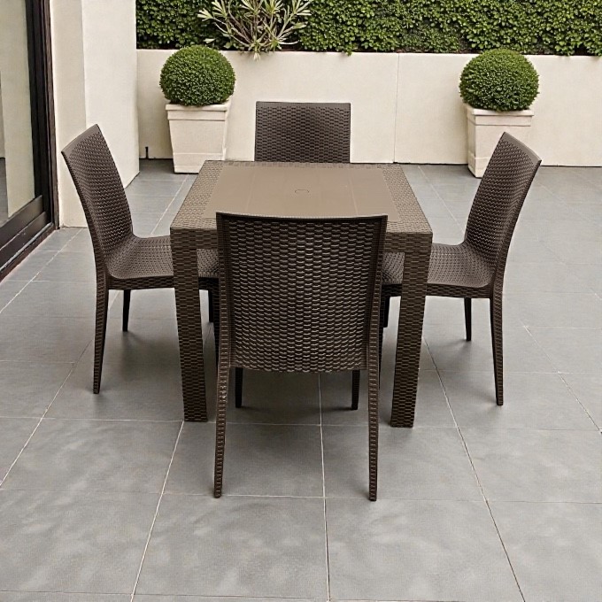 Brown Rattan Garden Furniture Set