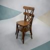Dark Cross Back Wooden Chairs Dark Cross Back Wooden Chairs