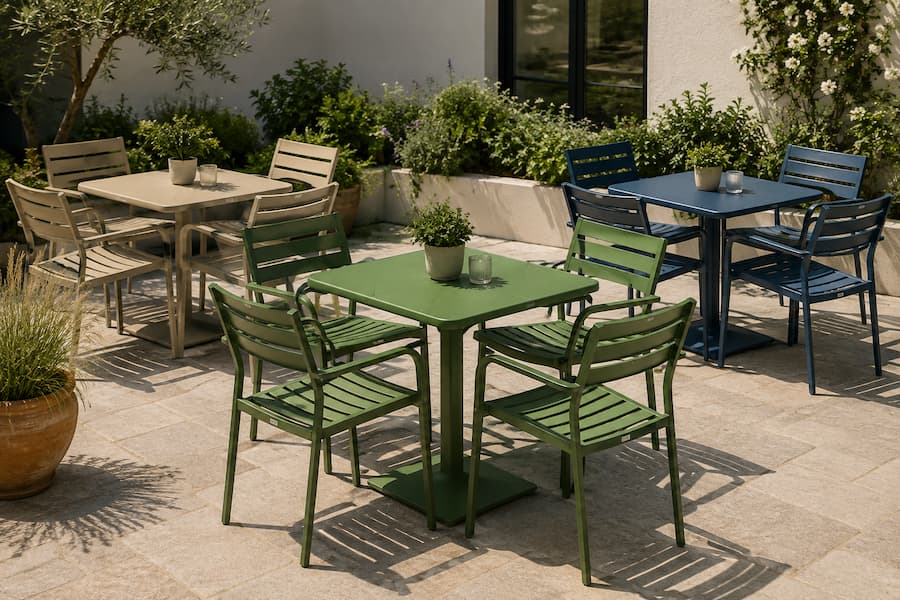 New Bistro Dining Sets That Bring Colour To Outdoor Dining