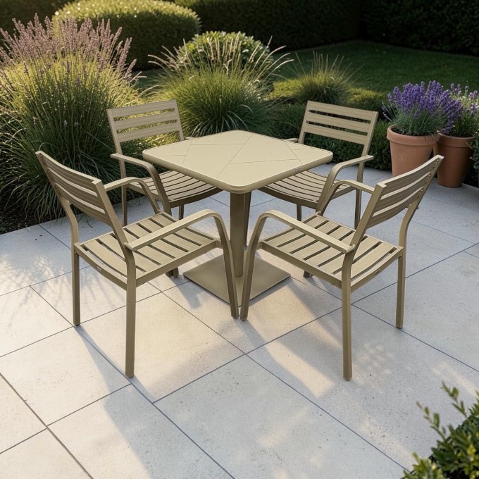 Solana Bistro Set - Dune Khaki Solana Bistro Set - Dune Khaki