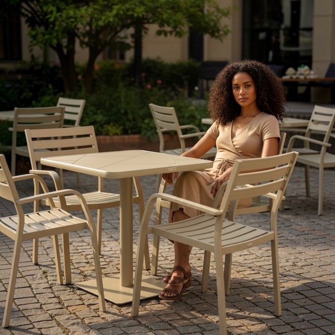 Solana Bistro Set - Dune Khaki Solana Bistro Set - Dune Khaki
