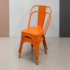 Orange Industrial Tolix Chair Orange Industrial Tolix Chair