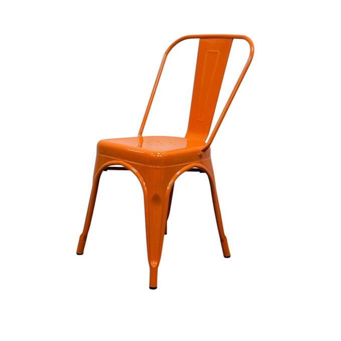 Orange Industrial Tolix Chair Orange Industrial Tolix Chair