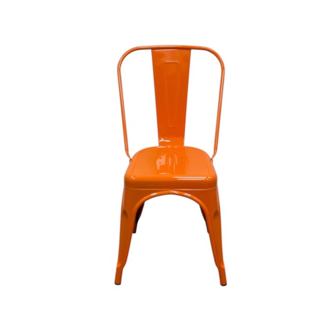 Orange Industrial Tolix Chair Orange Industrial Tolix Chair
