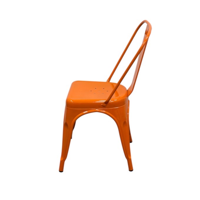 Orange Industrial Tolix Chair Orange Industrial Tolix Chair