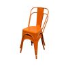 Orange Industrial Tolix Chair Orange Industrial Tolix Chair