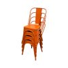 Orange Industrial Tolix Chair Orange Industrial Tolix Chair