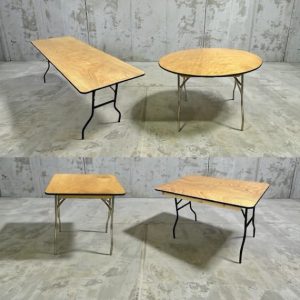 Varnished Wooden Tables