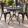 Black Steel Bistro Table Black Steel Bistro Table