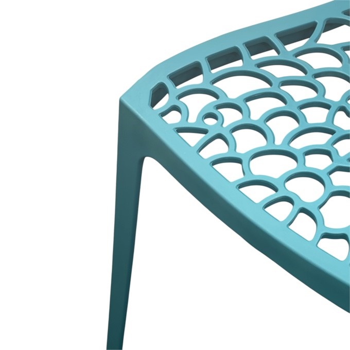 Teal Plastic Stacking Web Chair Teal Plastic Stacking Web Chair