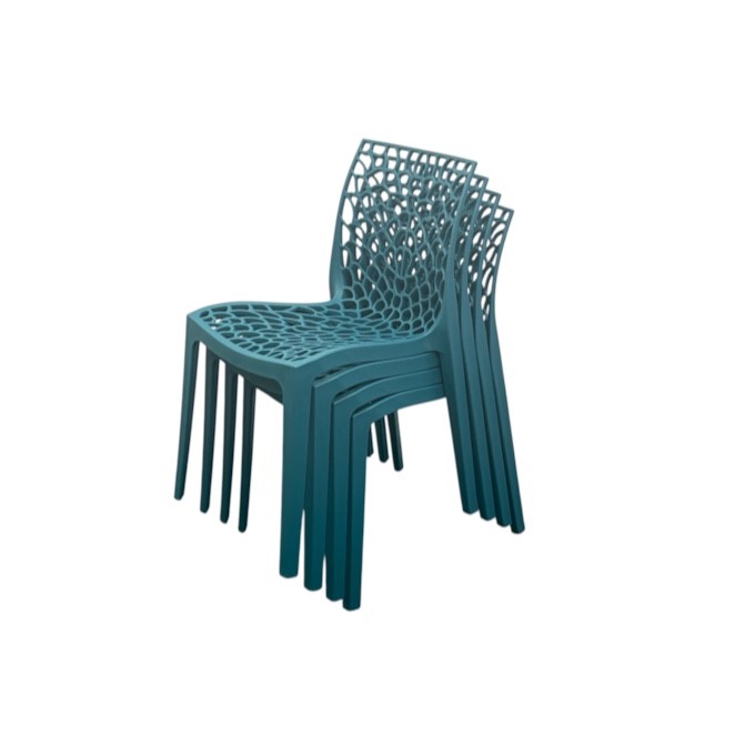 Teal Plastic Stacking Web Chair Teal Plastic Stacking Web Chair