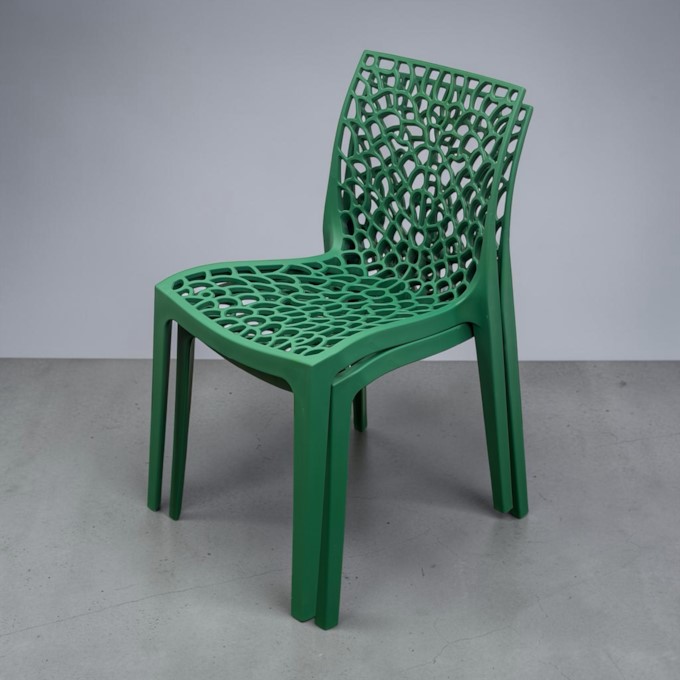Green Plastic Web Stacking Chair Green Plastic Web Stacking Chair