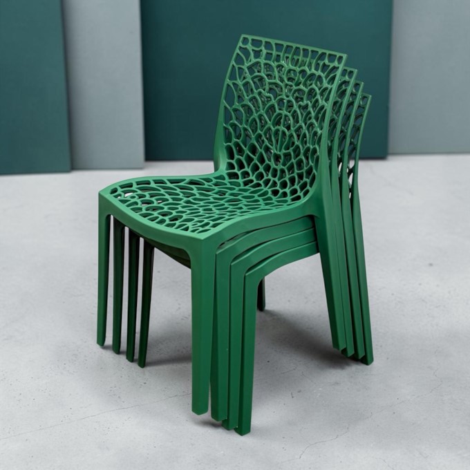 Green Plastic Web Stacking Chair Green Plastic Web Stacking Chair