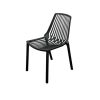 Black Slatted Plastic Stacking Chair Black Slatted Plastic Stacking Chair