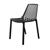Black Slatted Plastic Stacking Chair Black Slatted Plastic Stacking Chair