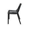 Black Slatted Plastic Stacking Chair Black Slatted Plastic Stacking Chair