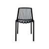 Black Slatted Plastic Stacking Chair Black Slatted Plastic Stacking Chair
