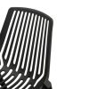 Black Slatted Plastic Stacking Chair Black Slatted Plastic Stacking Chair