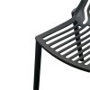 Black Slatted Plastic Stacking Chair Black Slatted Plastic Stacking Chair
