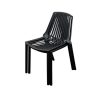 Black Slatted Plastic Stacking Chair Black Slatted Plastic Stacking Chair