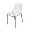 White Slatted Plastic Stacking Chair White Slatted Plastic Stacking Chair