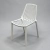 White Slatted Plastic Stacking Chair White Slatted Plastic Stacking Chair - BE Furniture Sales