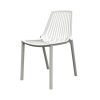 White Slatted Plastic Stacking Chair White Slatted Plastic Stacking Chair