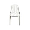 White Slatted Plastic Stacking Chair White Slatted Plastic Stacking Chair