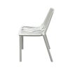 White Slatted Plastic Stacking Chair White Slatted Plastic Stacking Chair