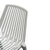 White Slatted Plastic Stacking Chair White Slatted Plastic Stacking Chair