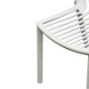 White Slatted Plastic Stacking Chair White Slatted Plastic Stacking Chair