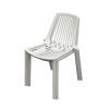White Slatted Plastic Stacking Chair White Slatted Plastic Stacking Chair