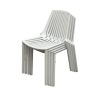White Slatted Plastic Stacking Chair White Slatted Plastic Stacking Chair
