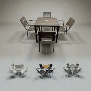 4 Chair Cafe Furniture Sets