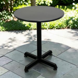 Round Black Pedestal Table - BE Furniture Sales