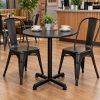 Round Black Pedestal Table Round Black Pedestal Table