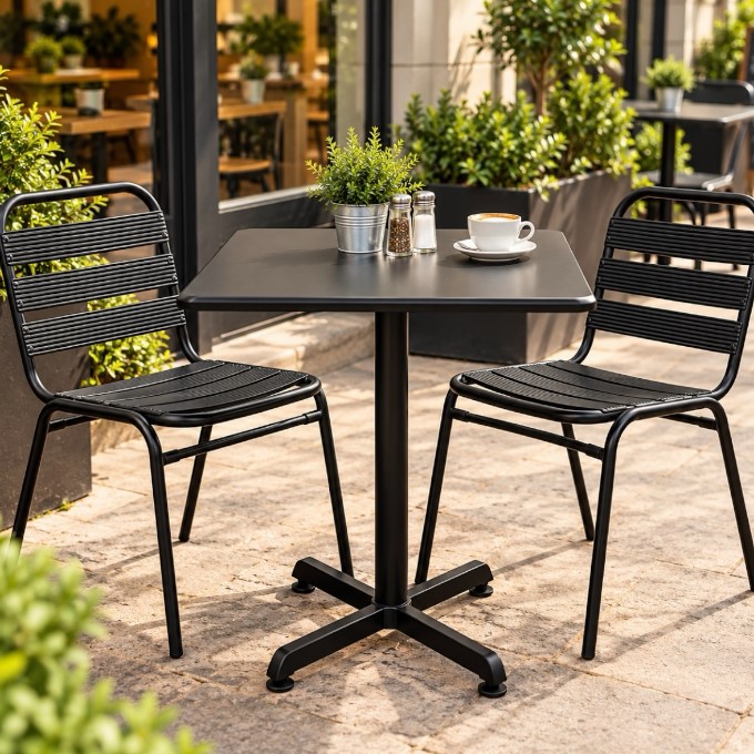 Black Pedestal Bistro Table Black Pedestal Bistro Table