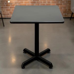 Black Pedestal Bistro Table - BE Furniture Sales