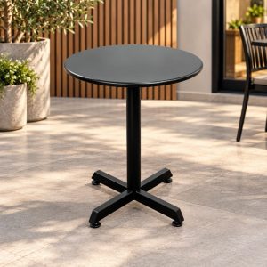 Round Black Pedestal Table - BE Furniture Sales