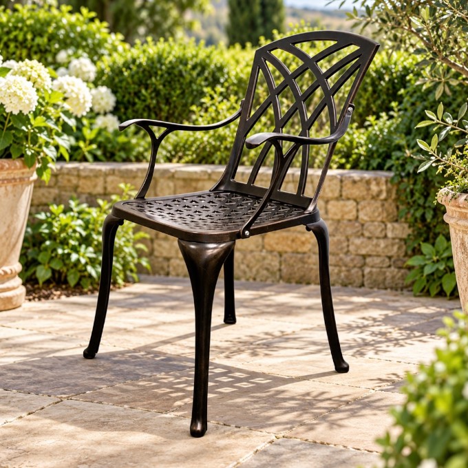 Cast Aluminium Garden Armchair Cast Aluminium Garden Armchair - BE Furniture Sales